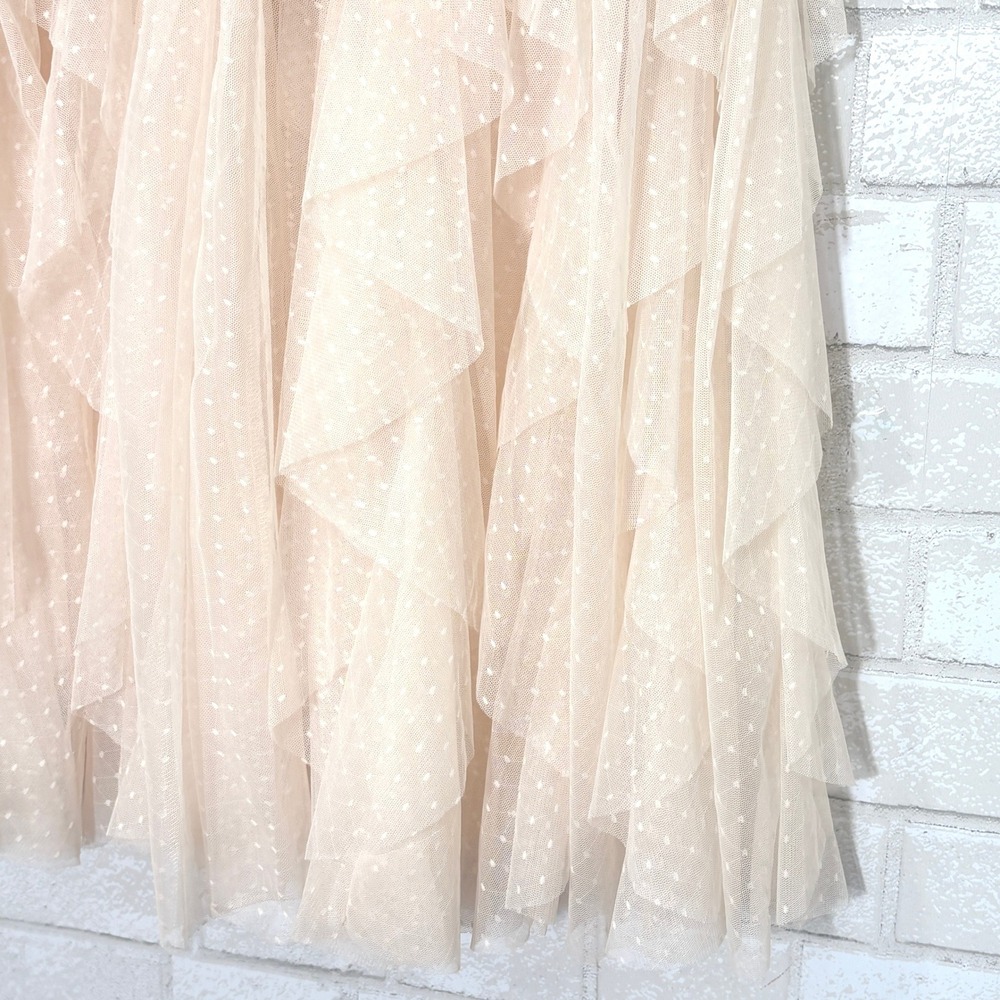 Sincerely Jules Ruffle Tulle Midi Skirt Size S Swiss Dot Coquette Fairy Tiered - Picture 3 of 12